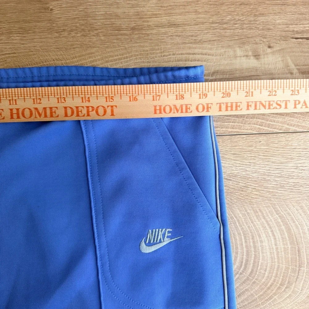 Vintage 70s Nike Track Pants Mens 2XL Blue‎ Stitched Crease Side Stripe